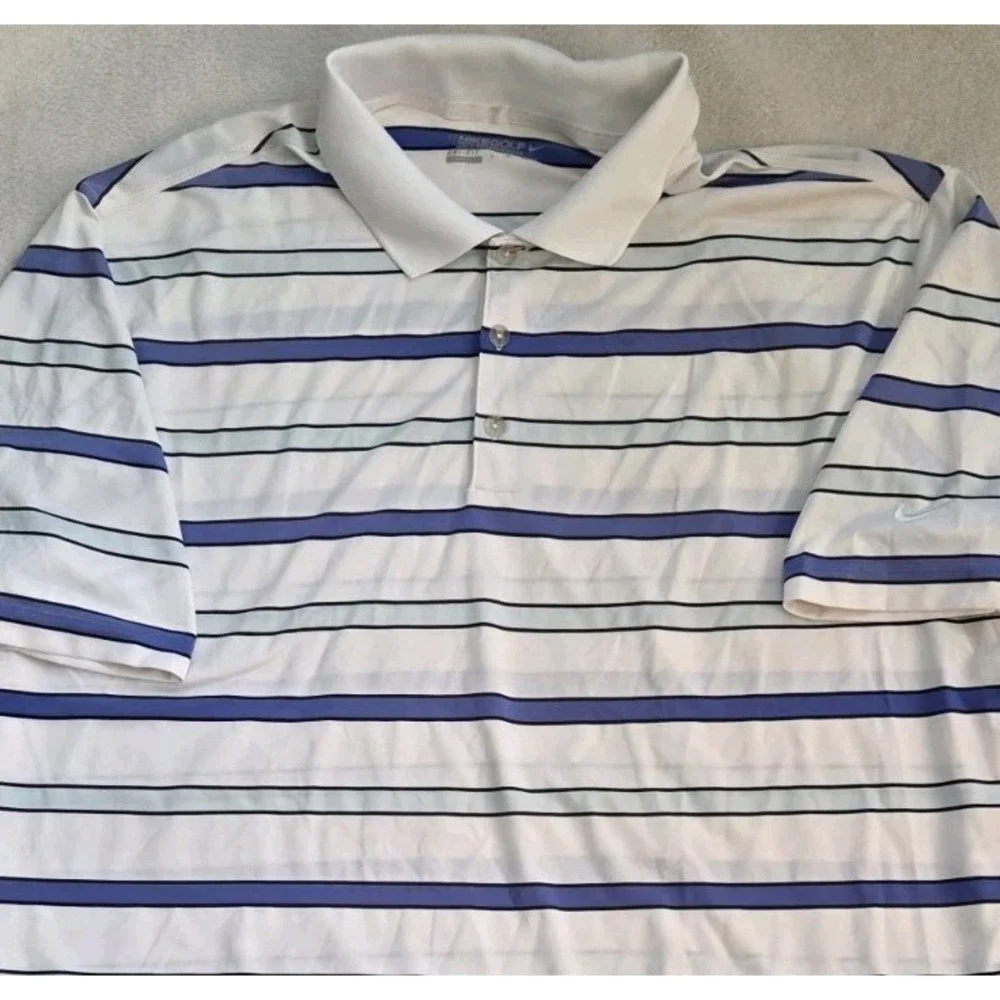 NIKE GOLF TOUR PERFORMANCE MENS SHORT SLEEVE STRIPED POLO SIZE XXL